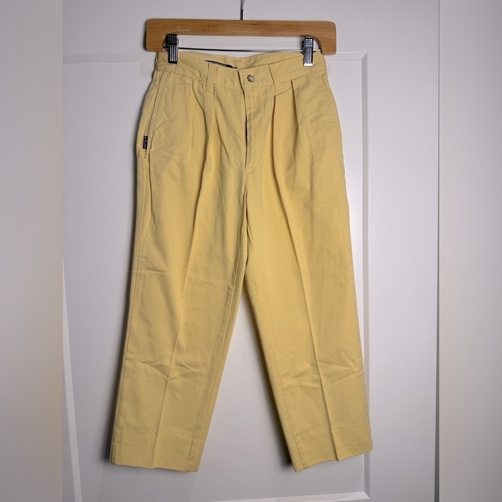 Ralph Lauren Yellow Chino pleated Pants Classic Cotton
